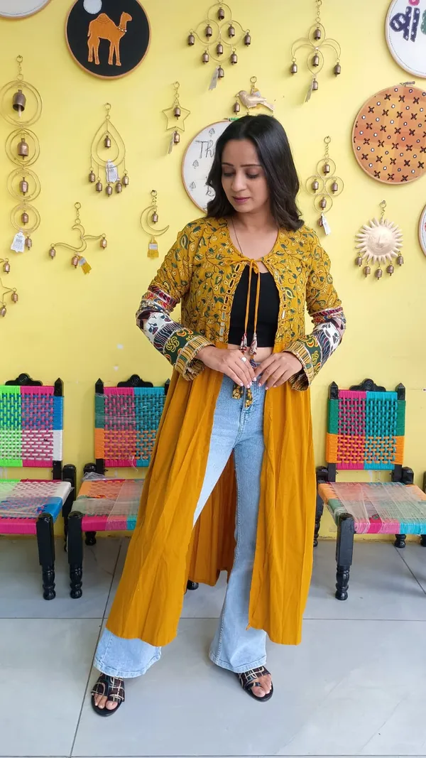 Yellow_Cotton_Premium_Jacket_For_Women