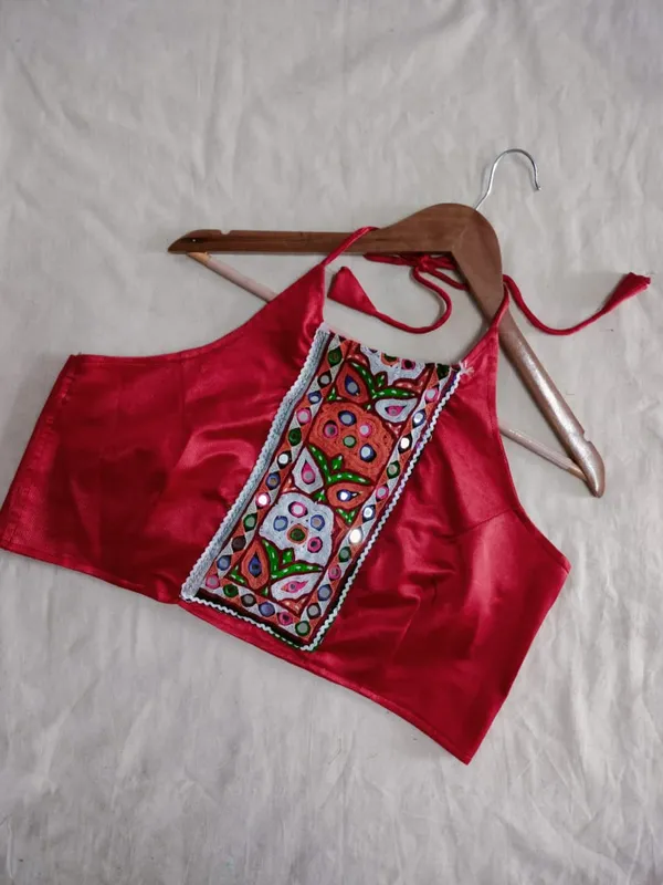 Red_Gamthi_silk_Premium_Blouse_For_Women