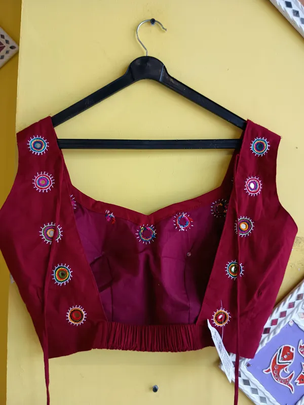 Maroon_Cotton_Premium_Blouse_For_Women