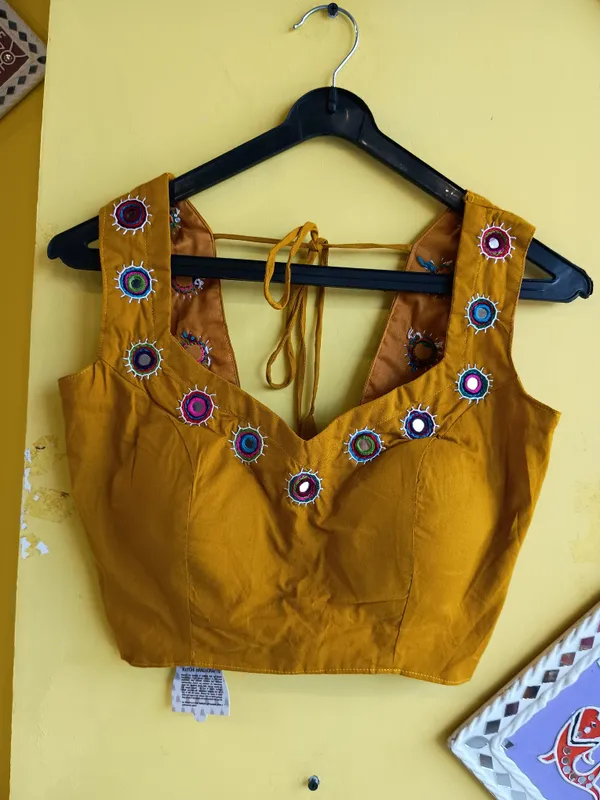 Mustard_Cotton_Premium_Blouse_For_Women