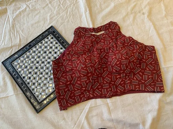Maroon_Cotton_Premium_Blouse_For_Women