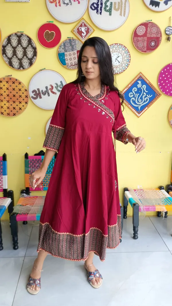 Red_Cotton_Premium_Kurti_For_Women