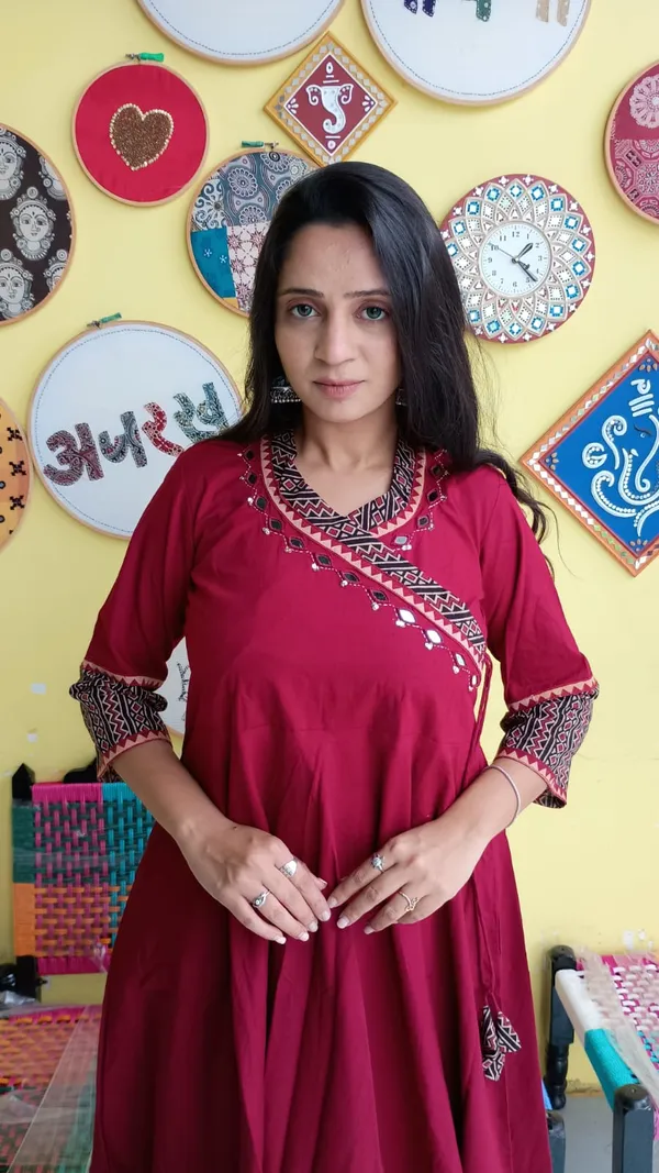 Red_Cotton_Premium_Kurti_For_Women