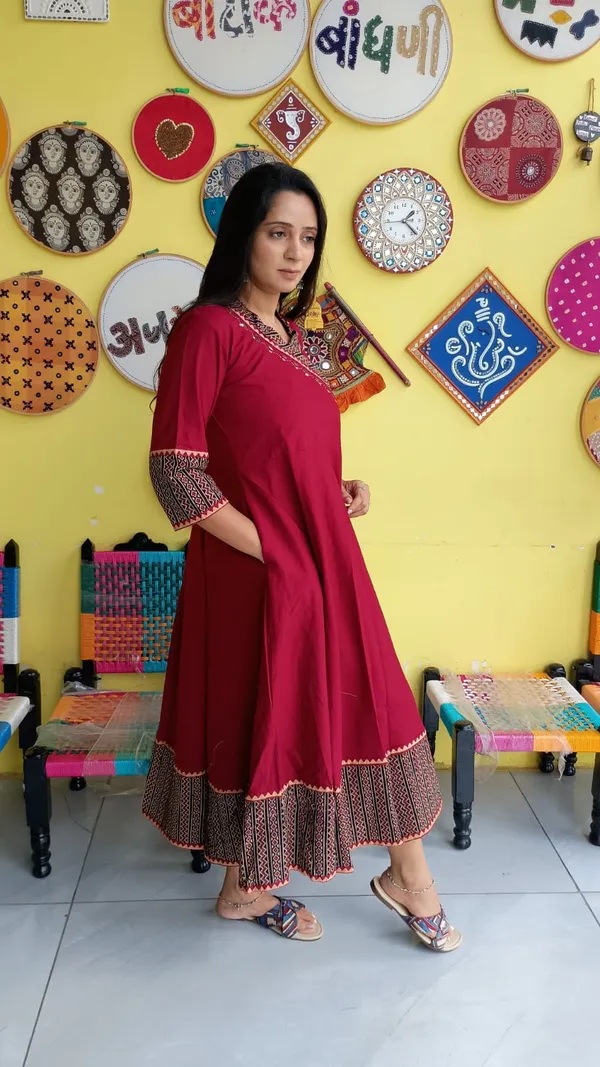Red_Cotton_Premium_Kurti_For_Women