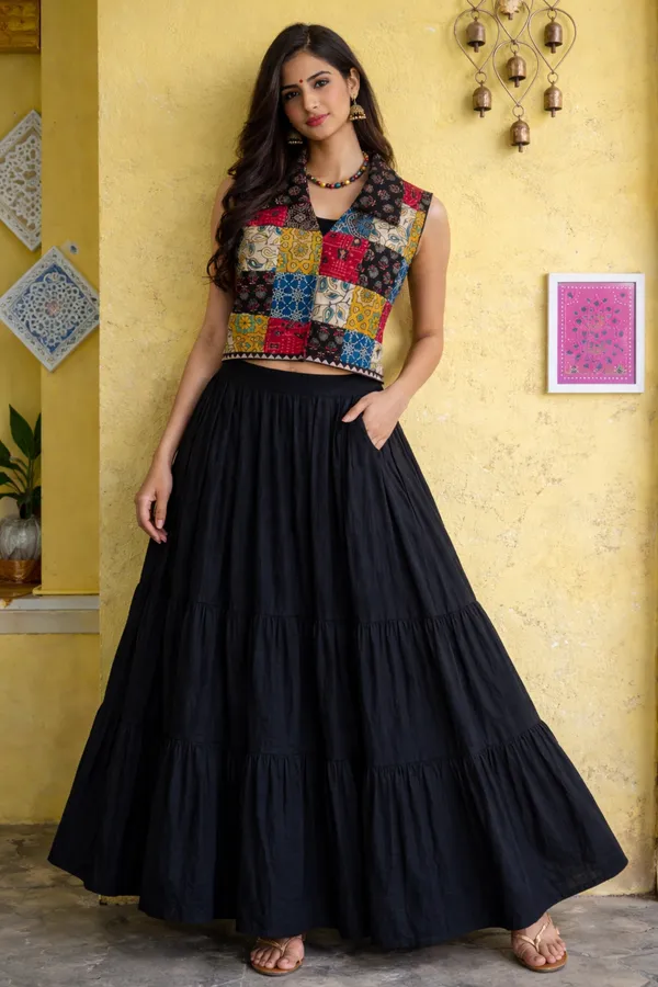 Black_Cotton_Premium_Blouse_For_Women
