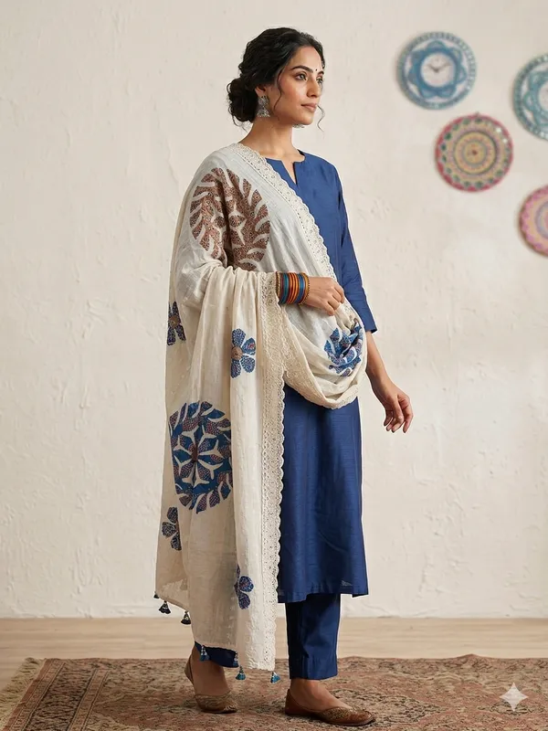 White_Cotton_Premium_Dupatta_For_Women