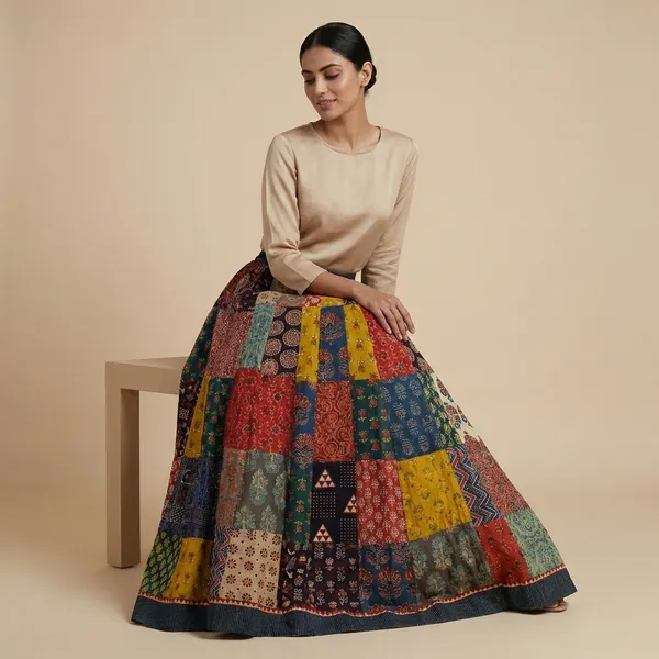 Multicolor_Cotton_Premium_Skirt_For_Women