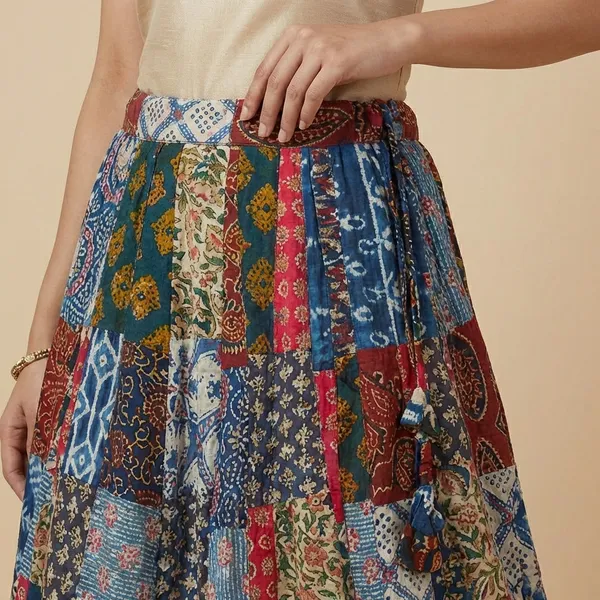 Red_Cotton_Premium_Skirt_For_Women
