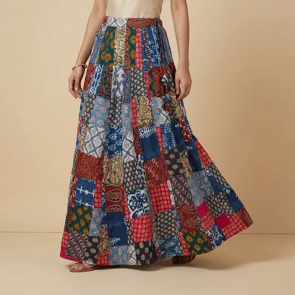 Red_Cotton_Premium_Skirt_For_Women