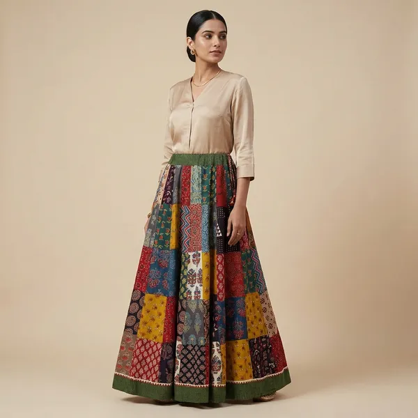 Multicolor_Cotton_Premium_Skirt_For_Women