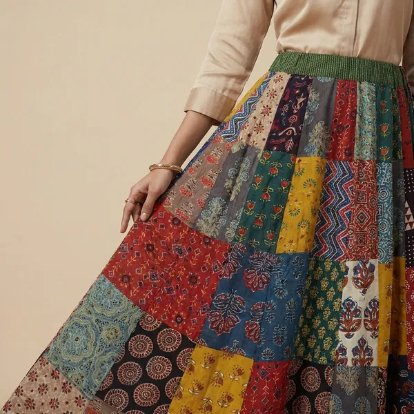 Multicolor_Cotton_Premium_Skirt_For_Women