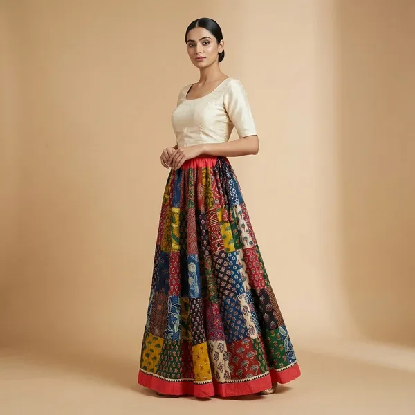 Multicolor_Cotton_Premium_Skirt_For_Women