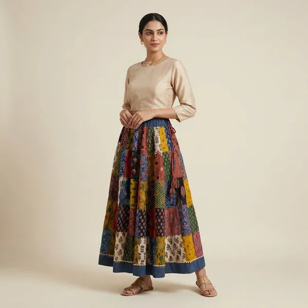 Multicolor_Cotton_Premium_Skirt_For_Women