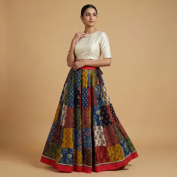 Multicolor_Cotton_Premium_Skirt_For_Women