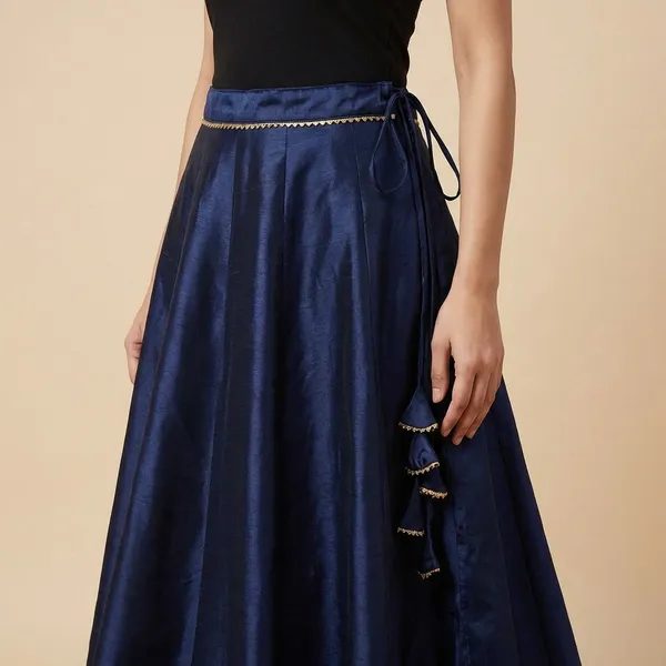 Navy_Blue_Cotton_Premium_Skirt_For_Women