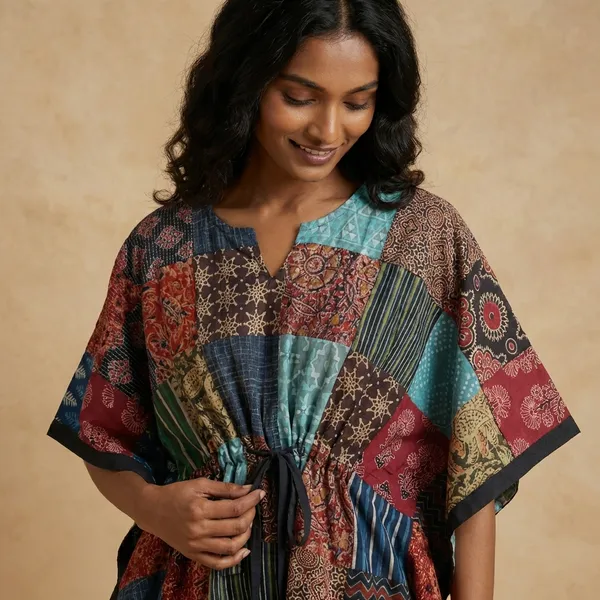 Multicolour_Cotton_Premium_Kaftan_For_Women