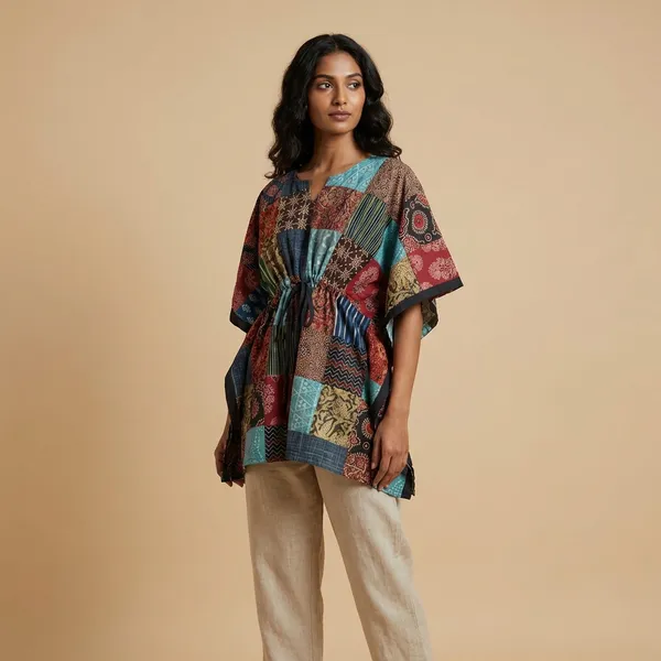 Multicolour_Cotton_Premium_Kaftan_For_Women