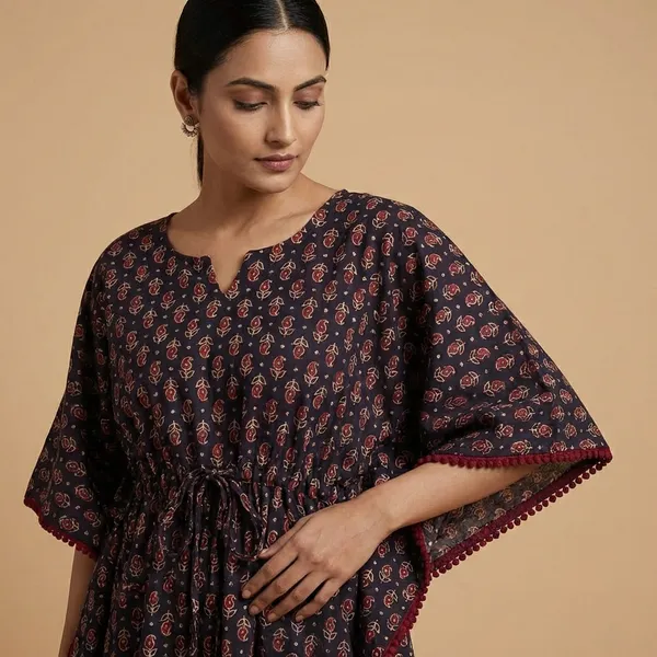 Brown_Cotton_Premium_Kaftan_For_Women