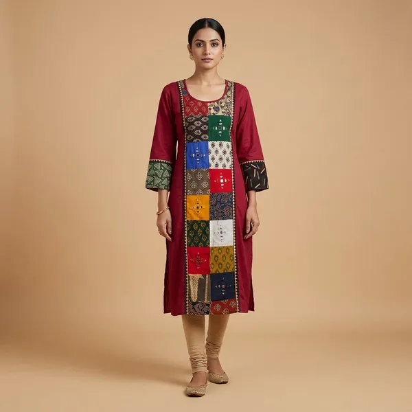 Red_Cotton_Premium_Kurti_For_Women