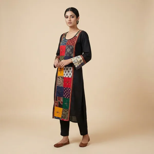 Black_Cotton_Premium_Kurti_For_Women