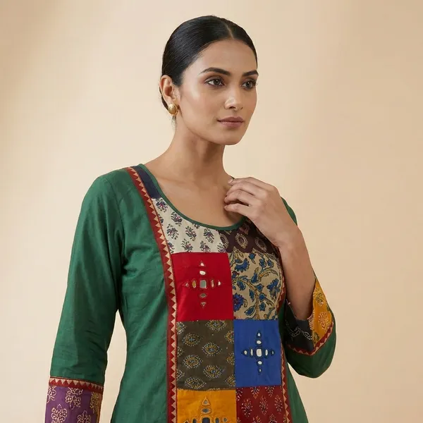Green_Cotton_Premium_Kurti_For_Women