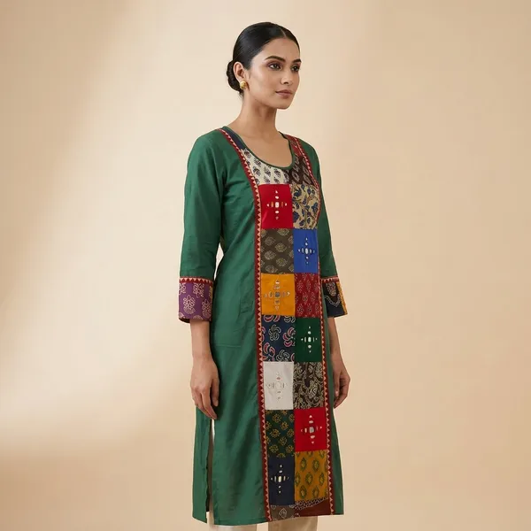 Green_Cotton_Premium_Kurti_For_Women