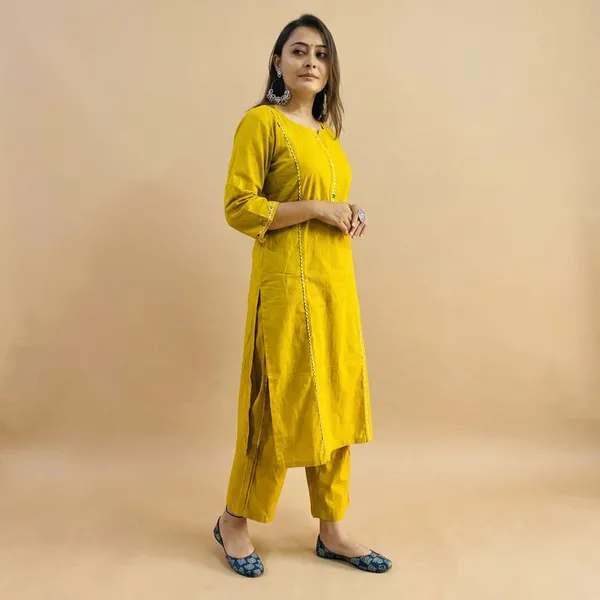 Yellow_Cotton_Premium_Co_Ord_Set_For_Women