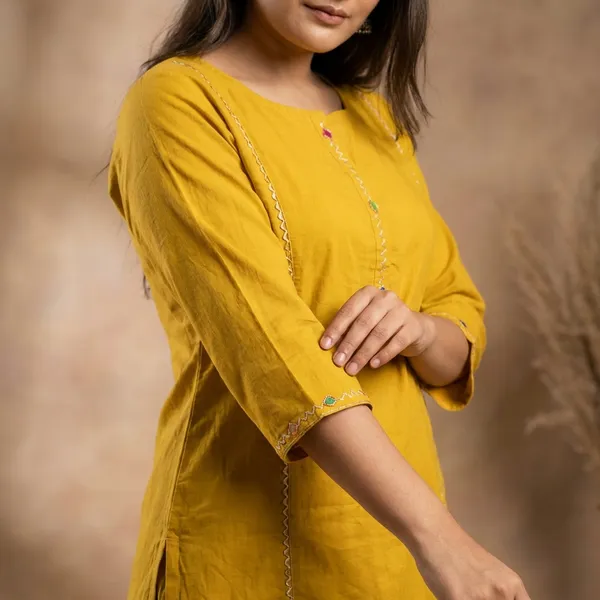 Yellow_Cotton_Premium_Co_Ord_Set_For_Women