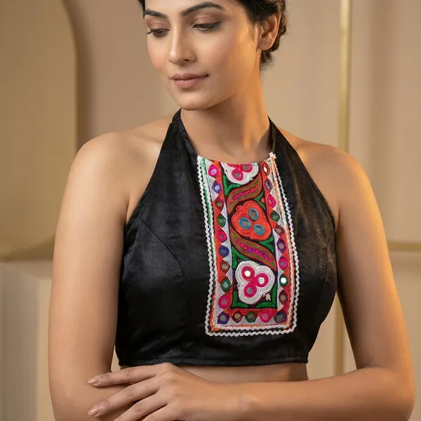 Black_Gamthi_silk_Premium_Blouse_For_Women