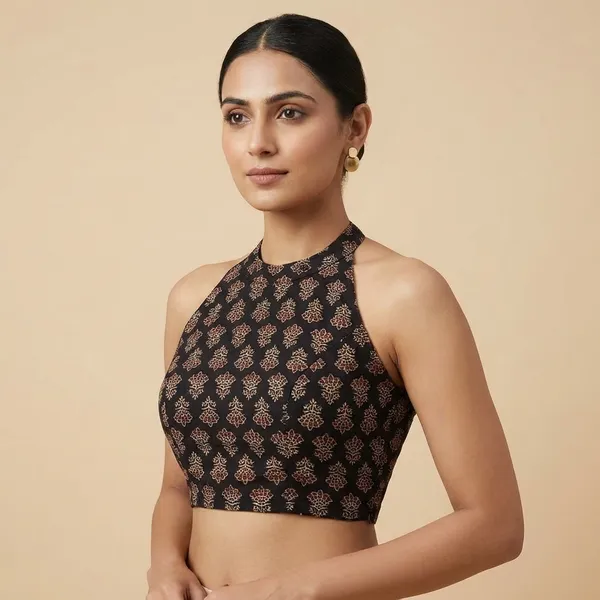 Black_Cotton_Premium_Blouse_For_Women