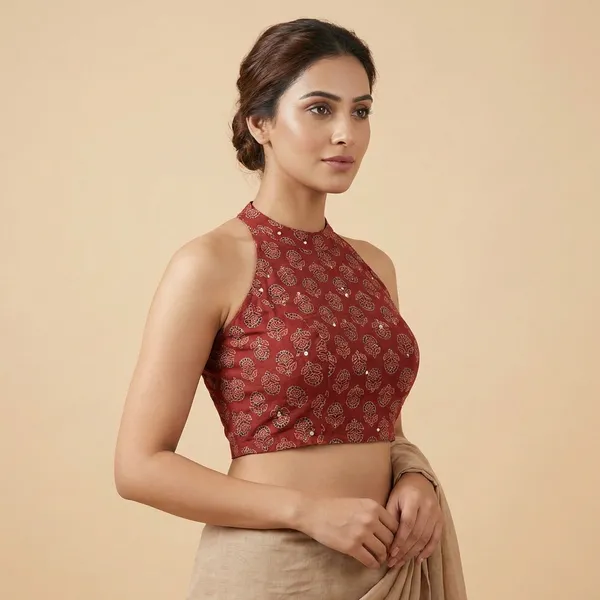 Red_Cotton_Premium_Blouse_For_Women