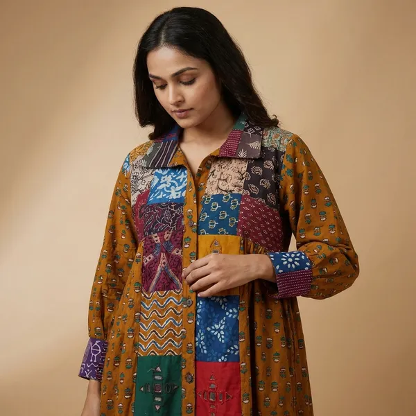 Yellow_Cotton_Premium_One_Piece_For_Women