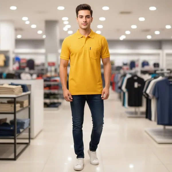 Mustard_Yellow_Imp_Tencel_Polo_T-Shirt_For_Men