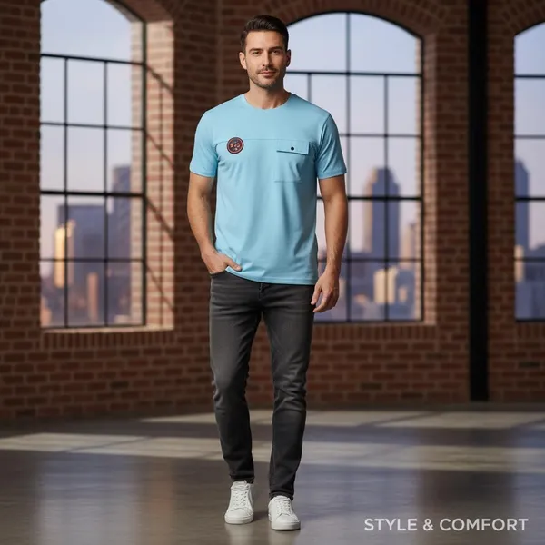 Light_Blue_Imp_Sap_Polo_Matty_Pocket_T-Shirt_For_Men