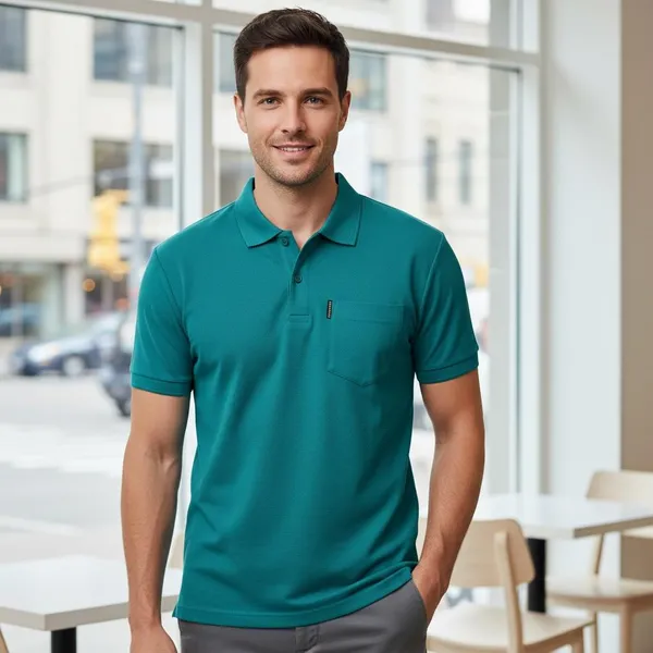 Teal_Blue_Imp_K_Jali_Knit_Polo_T-Shirt_For_Men