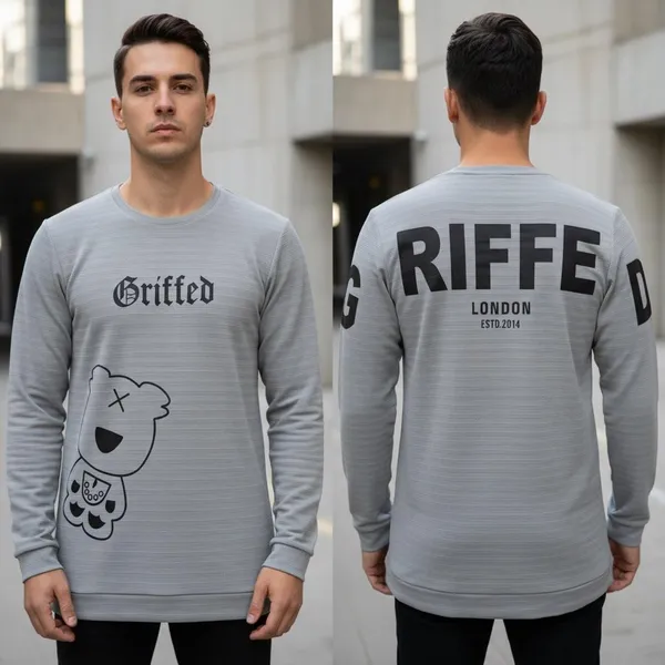 Grey_Imp_3_Line_Knit_Sweatshirt_For_Men