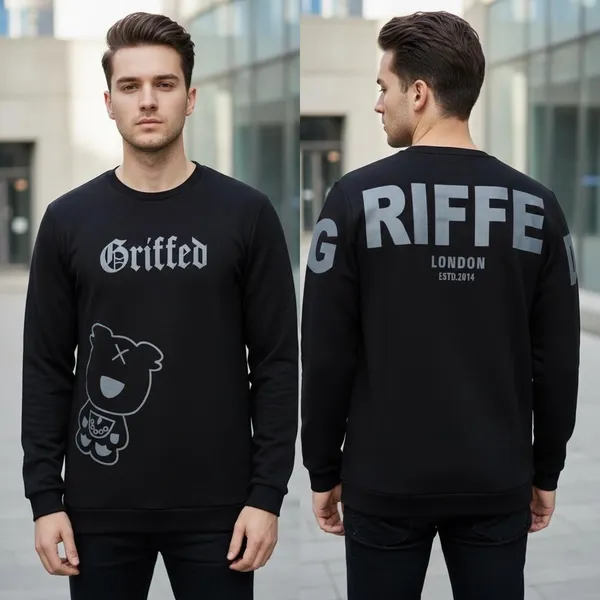 Black_Imp_3_Line_Knit_Sweatshirt_For_Men