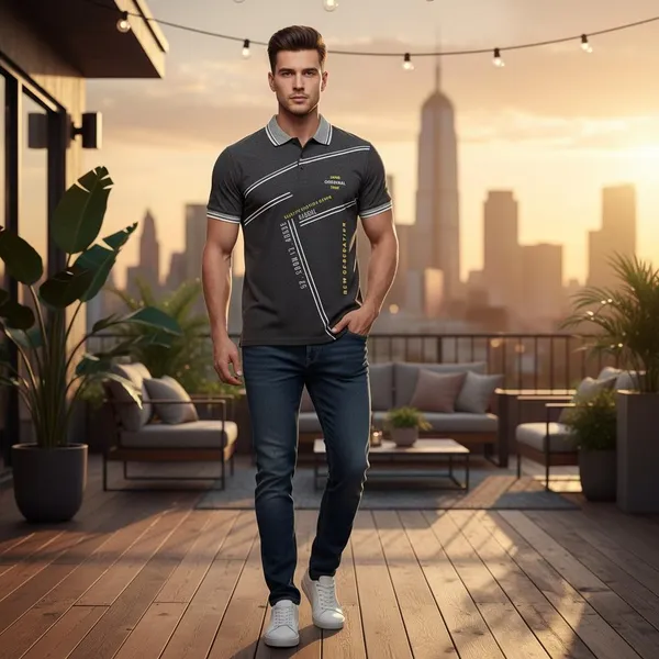 Charcoal_Grey_Imp_Cotton_Bio_Wash_Polo_T-Shirt_For_Men