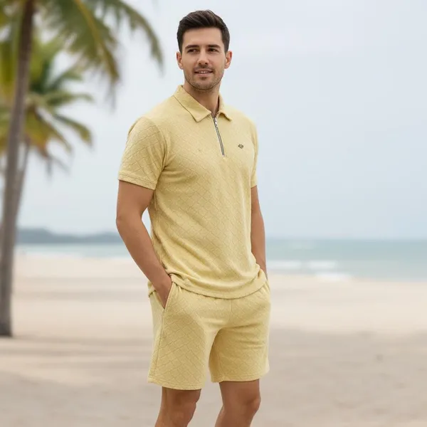 Yellow_Imp_Cotton_Jacquard_Co-Ord_Set_For_Men