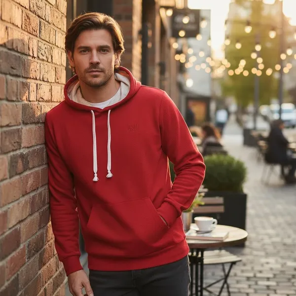 Maroon_Imp_Cord_Knit_Hoodie_For_Men