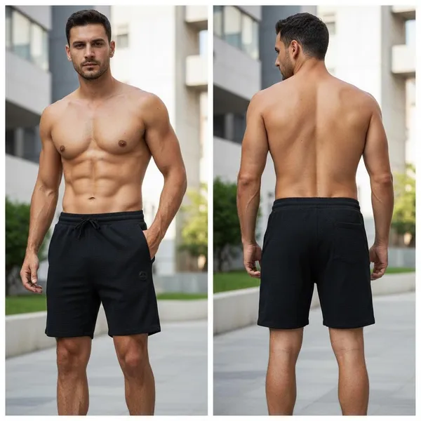 Black_Imp_Fashion_Knit_Casual_Shorts_For_Men