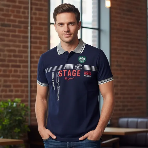 Navy_Blue_Imp_Cotton_Bio_Wash_Polo_T-Shirt_For_Men