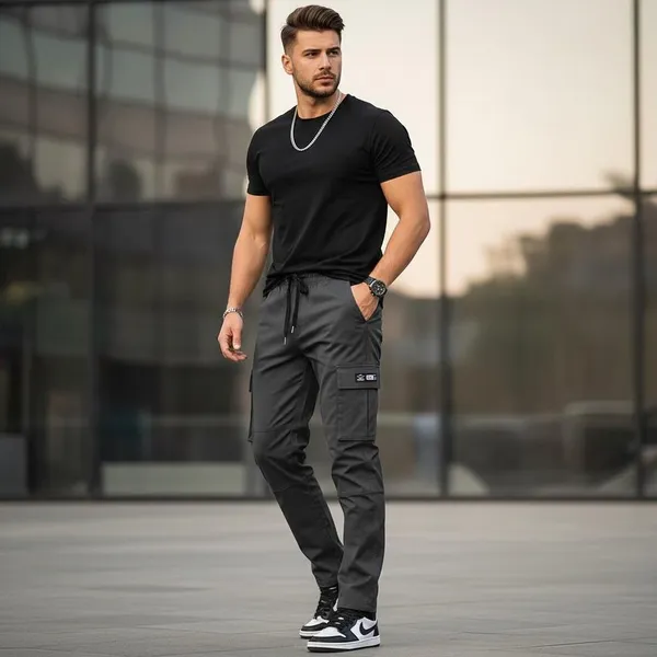 Grey_Imp_Cotton_Twill_Cargo_Pants_For_Men