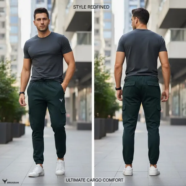 Bottle_Green_Imp_Jpj_4_Way_Cargo_Joggers_For_Men