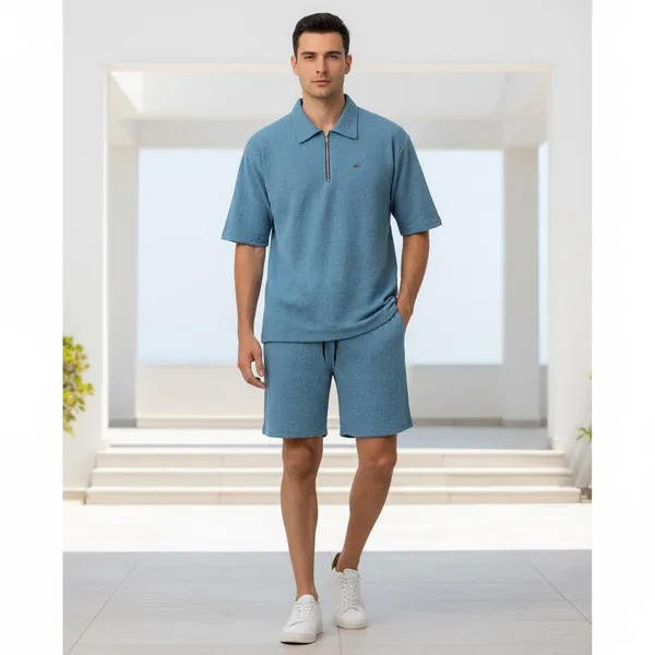 Blue_Imp_Cotton_Jacquard_Co-Ord_Set_For_Men
