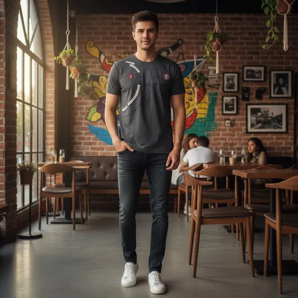 Grey_Imp_Tencel_Lycra_Casual_T-Shirt_For_Men