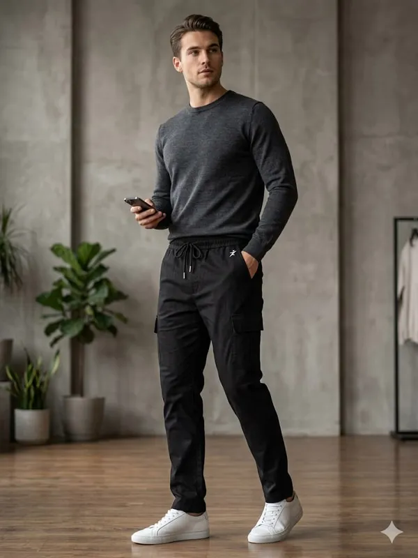 Black_Imp_Cotton_Twill_Pants_For_Men