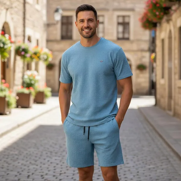 Blue_Imp_Cotton_Jacquard_Co-Ord_Set_For_Men