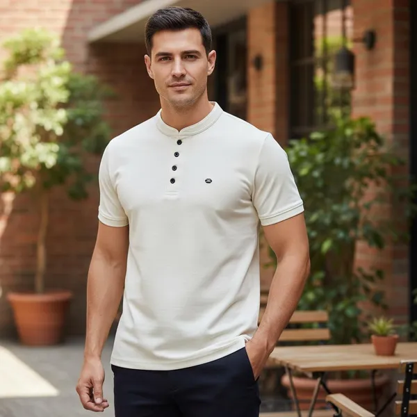 White_Imp_Tencel_Polo_T-Shirt_For_Men