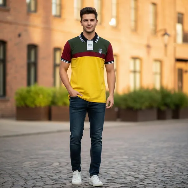 Multicolor_Imp_Cotton_Bio_Wash_Polo_T-Shirt_For_Men